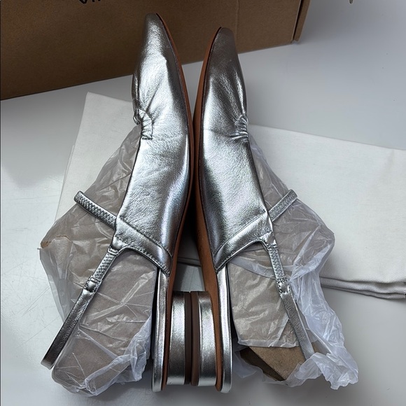 Vince‎ Venice Metallic Leather Slingback Flat - Picture 3 of 7